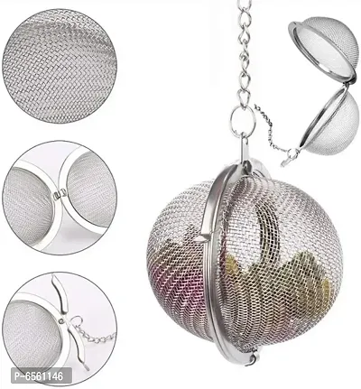 Stainless Steel Tea Ball Strainer Mesh Infuser Filter Reusable Spice Filter Ball Herbs Infuser With Extended Chain Hook For Loose Leaf Tea And Spices Seas-thumb4