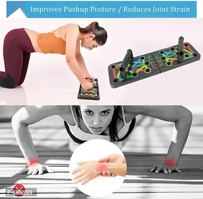 Push-up Board 9 In1 Foldable Push Up Rack Board Multifunction Rack Board Comprehensive Fitness Exercise Workout Push-up Stands Board Body Building Training Gym for Men and Women-thumb5