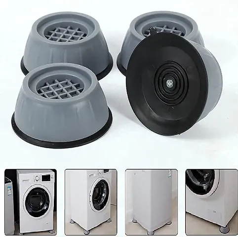 Washer Dryer Anti Vibration Pad With Suction Cup Feet, Fridge Washing Machine Feet Pads Leveling Feet Anti Walk Pads