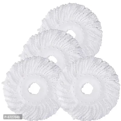 Microfiber Universal Fit Replacement Refill For 360 Rotating Spin Magic Mop Cleaning (Pack Of 4)