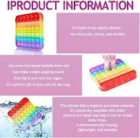 Pop It Fidget Toys,Push Pop Bubble Fidget Sensory Toy,Autism Special Needs Silic Rainbow-thumb2