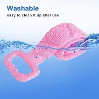 1pcs Silicone Back Scrubber Bath belt Washer for Dead Skin Removal Double Side Brush Belt for Shower-thumb1