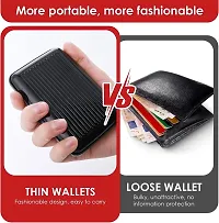 Credit Card Holder, RFID Blocking Metal Card Wallet for Women Men Slim ID Card Holders Protector Aluminum Business Hard Case (Pack of 2)-thumb2