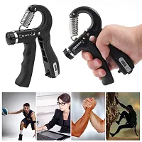 Hand Grip Gym With Counter | Hand Gripper Upto 60 Kg | Hand Grip Strengthener | Adjustable Resistance | Hand Grip Workout | Resistance Workout (Pack of 1, Assorted)-thumb1