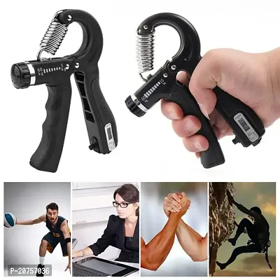 Hand Grip Gym With Counter | Hand Gripper Upto 60 Kg | Hand Grip Strengthener | Adjustable Resistance | Hand Grip Workout | Resistance Workout (Pack of 1, Assorted)-thumb2