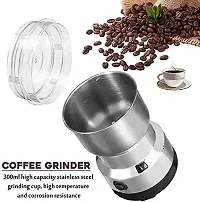 Electric Coffee Grinder with 4 bleds, Stainless Steel Herbs Spices Nuts Grain Grinderand Chopper Crusher for Home Coffee Maker (Pack of 1)-thumb1