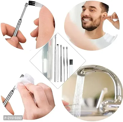 Ear Pick with a Storage Box Earwax Remova Stainless Steel Ear Curette Ear Wax Remover Tool Ear wax remover and cleaner, Ear cleaning tools for kids and adults (6 IN 1 EAR WAC CLENER)-thumb5