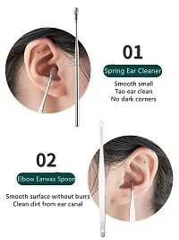 Ear Pick with a Storage Box Earwax Remova Stainless Steel Ear Curette Ear Wax Remover Tool Ear wax remover and cleaner, Ear cleaning tools for kids and adults (6 IN 1 EAR WAC CLENER)-thumb2