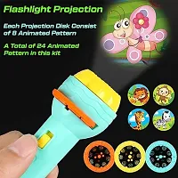 Shopeleven Kids Torch Light 6 Slides 48 Patterns Mini Projector Torch Toy Slide Flashlight Torch for Kids Projection Light Toy Slide Lamp Education Learning Night Light Before Going to Bed (Pack of 1-thumb3