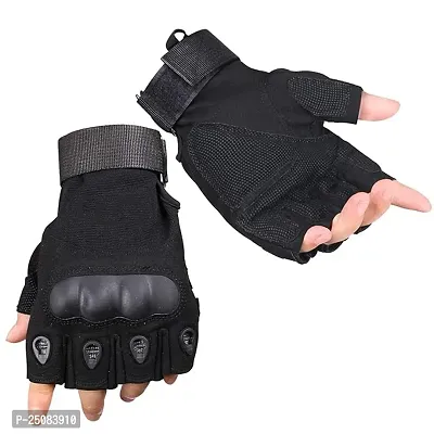 Half Finger Hand Gloves for Bike Riding, Sports, Hiking, Cycling,Hard Knuckle,Outdoor ,Boxing, Arm Shooting, Travelling,Camping, Gym Gloves for Men and Women-thumb0