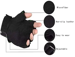 Half Finger Hand Gloves for Bike Riding, Sports, Hiking, Cycling,Hard Knuckle,Outdoor ,Boxing, Arm Shooting, Travelling,Camping, Gym Gloves for Men and Women-thumb2