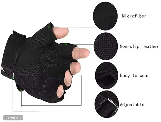 Half Finger Hand Gloves for Bike Riding, Sports, Hiking, Cycling,Hard Knuckle,Outdoor ,Boxing, Arm Shooting, Travelling,Camping, Gym Gloves for Men and Women-thumb3