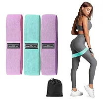 Fabric Resistance Band - Loop Hip Band for Women  Men for Hip, Legs, Stretching, Toning Workout-thumb2