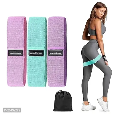 Fabric Resistance Band - Loop Hip Band for Women  Men for Hip, Legs, Stretching, Toning Workout-thumb3