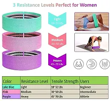 Fabric Resistance Band - Loop Hip Band for Women  Men for Hip, Legs, Stretching, Toning Workout-thumb3