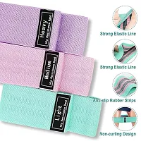 Fabric Resistance Band - Loop Hip Band for Women  Men for Hip, Legs, Stretching, Toning Workout-thumb4