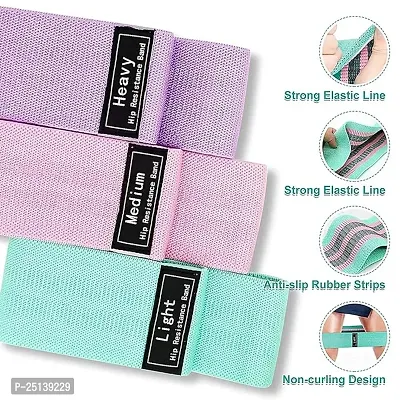 Fabric Resistance Band - Loop Hip Band for Women  Men for Hip, Legs, Stretching, Toning Workout-thumb5