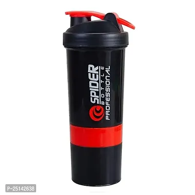 Spider Protein Shaker Bottle with Extra two compartment Storage Spider Protein Shaker Cyclone Shaker Gym Protein Shaker Gym Protein Bottle BPA Free Shaker 500ml-thumb0