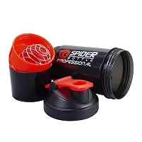 Spider Protein Shaker Bottle with Extra two compartment Storage Spider Protein Shaker Cyclone Shaker Gym Protein Shaker Gym Protein Bottle BPA Free Shaker 500ml-thumb2