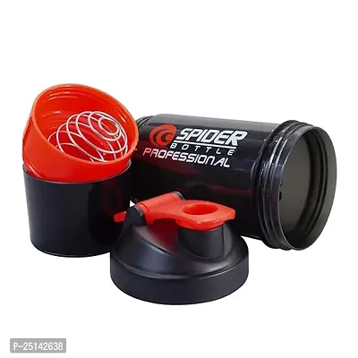 Spider Protein Shaker Bottle with Extra two compartment Storage Spider Protein Shaker Cyclone Shaker Gym Protein Shaker Gym Protein Bottle BPA Free Shaker 500ml-thumb3