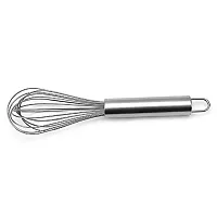 Stainless Steel Balloon Shape Whisk/Egg Beater for Blending, Whisking, Beating, Stirring, Cooking, Baking, 20cm (Silver), Standard-thumb1