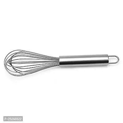 Stainless Steel Balloon Shape Whisk/Egg Beater for Blending, Whisking, Beating, Stirring, Cooking, Baking, 20cm (Silver), Standard-thumb2