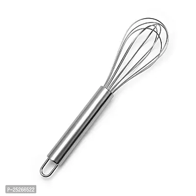 Stainless Steel Balloon Shape Whisk/Egg Beater for Blending, Whisking, Beating, Stirring, Cooking, Baking, 20cm (Silver), Standard-thumb3