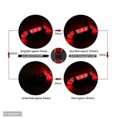 Bicycle LED Head Light USB Rechargeable Light Cycling Lamp Head Light Tail Light (red)-thumb3