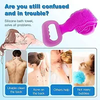 Silicone Body Scrubber Bath Body Cleaning Belt | Skin Brush Belt For Bathing Body Dirt Removal-thumb4