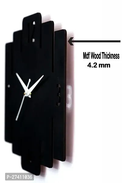 Divine Sapphire Wooden Five Line Wall Clock for Home | MDF Wooden Wall Clock (Five Line-304)-thumb5