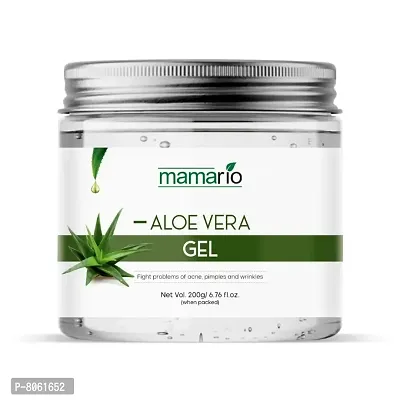Mamario Organic Transparent Aloe Vera Gel Extract for Face, Skin  Hair (400 g)