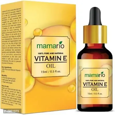Mamario Vitamin E Oil Pure  Natural Undiluted Oil For Face, Body  Nail Plant Based of Vitamin E Oil  (15 ml)