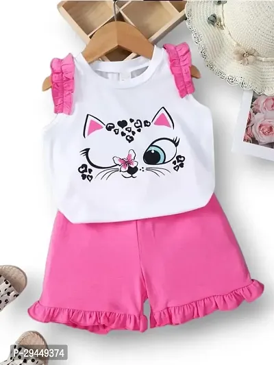 Stylish Cotton Printed Clothing Set for Kid Girl