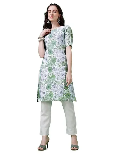 Stylish Crepe Straight Printed Kurta