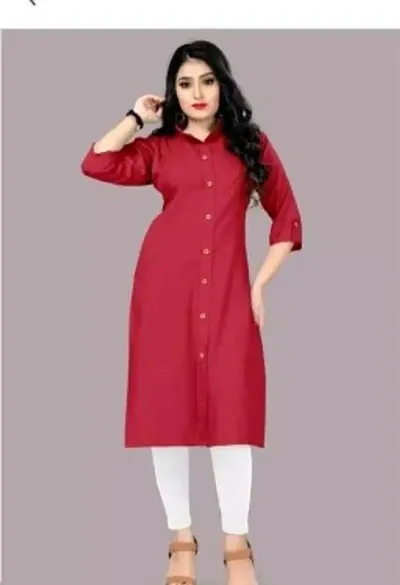 Classic Rayon Solid Kurtis for Women