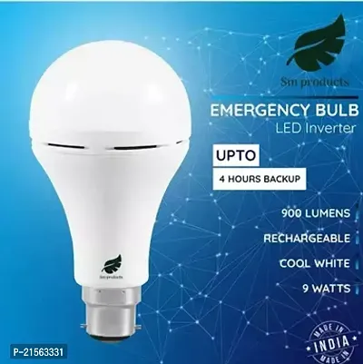 Rechargeable Emergency Inverter Bulb, Battery Bulb Ac/Dc Bulb (Up To 4 Hrs. Backup, Cool White, Bulb Light (1)-thumb0