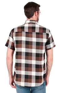 Brown Checked Half Sleeves Shirt-thumb3