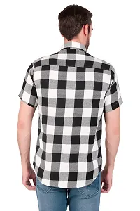 Black  White Checked Half Sleeves Shirt-thumb4