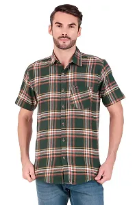 Green checked Half Sleeves Shirt-thumb1