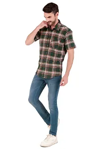 Green checked Half Sleeves Shirt-thumb2