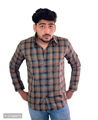 Reliable Multicoloured Cotton Checked Long Sleeves Casual Shirts For Men-thumb0