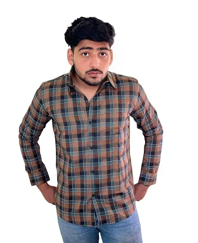 Reliable Checked Long Sleeves Casual Shirts For Men