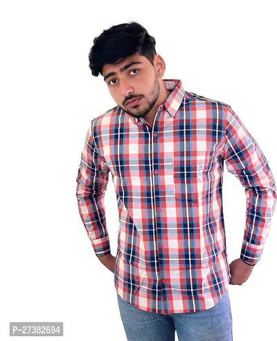 Reliable Multicoloured Cotton Checked Long Sleeves Casual Shirts For Men-thumb0