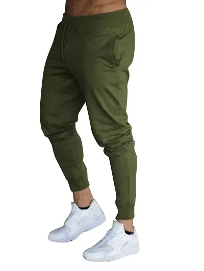 Men's Solid Polycotton Joggers