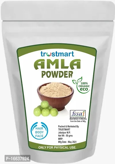 TRUSTMART Natural Herbal Amla,Reetha,Shikakai,Bhringraj and Henna Powder 250g Each 50g Pack-thumb2