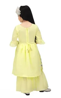 Embroidary Anarkali Palazzo Set-Yellow-thumb2