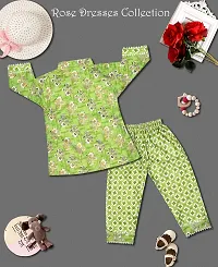 Stylish Printed Top With Bottom Set for Kid Girl-thumb1