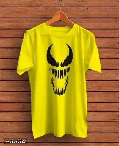 Stylish Yellow Polyester T-Shirt For Men-thumb0