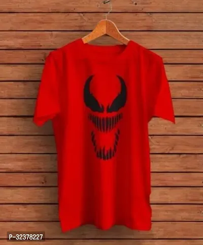 Stylish Red Polyester T-Shirt For Men-thumb0