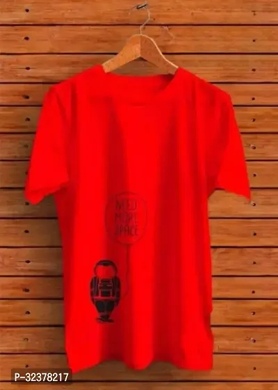 Stylish Red Polyester T-Shirt For Men-thumb0